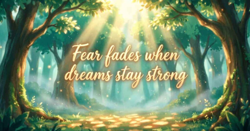 POSITIVE DREAM QUOTES TO OVERCOME FEAR AND DOUBT
