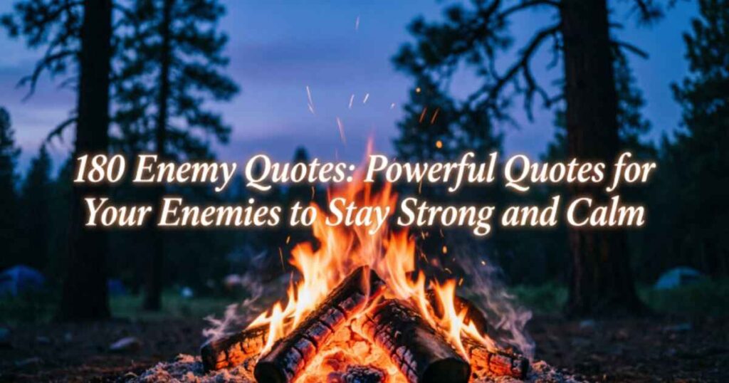 180 Enemy Quotes: Powerful Quotes for Your Enemies to Stay Strong and Calm