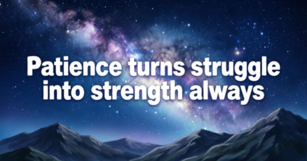 SHORT QUOTES ABOUT PATIENCE DURING STRUGGLE
