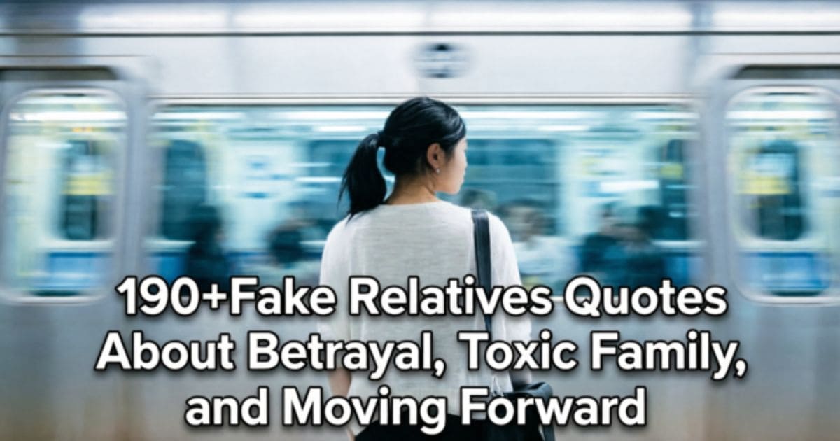 190+Fake Relatives Quotes About Betrayal, Toxic Family, and Moving Forward
