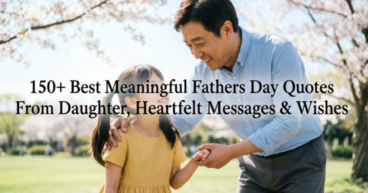 150+Best Meaningful Fathers Day Quotes From Daughter, Heartfelt Messages & Wishes 