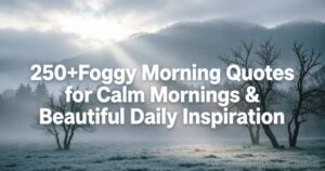 250+Foggy Morning Quotes for Calm Mornings & Beautiful Daily Inspiration 