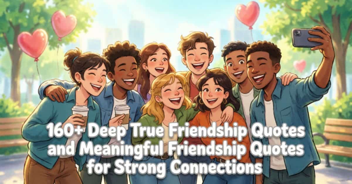 160+Deep True Friendship Quotes and Meaningful Friendship Quotes for Strong Connections