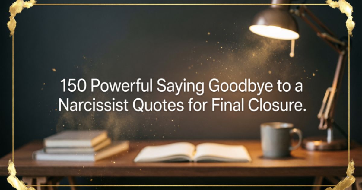 150 Powerful Saying Goodbye to a Narcissist Quotes for Final Closure
