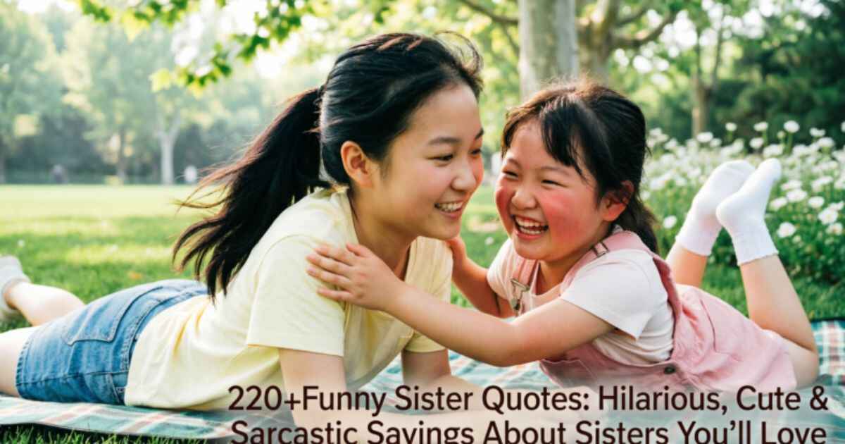 220+Funny Sister Quotes: Hilarious, Cute & Sarcastic Sayings About Sisters You’ll Love 