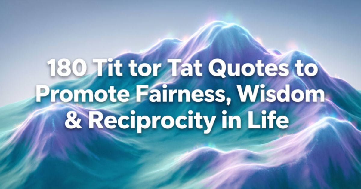 180 Tit for Tat Quotes to Promote Fairness, Wisdom & Reciprocity in Life