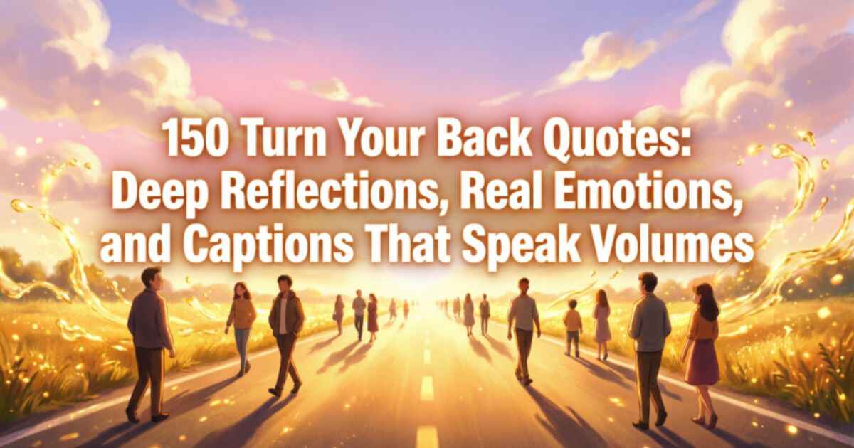 150 Turn Your Back Quotes: Deep Reflections, Real Emotions, and Captions That Speak Volumes
