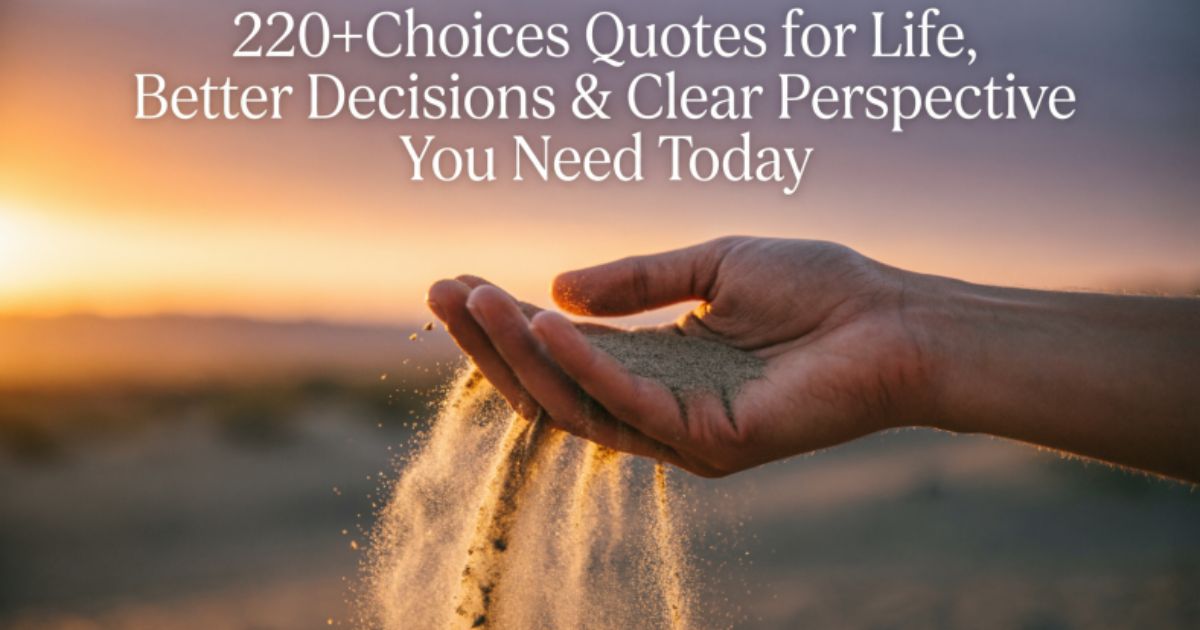 220+Choices Quotes for Life, Better Decisions & Clear Perspective You Need Today 
