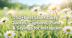 250+Best Short Daisy Quotes, Captions, Puns & Sayings for Instagram 