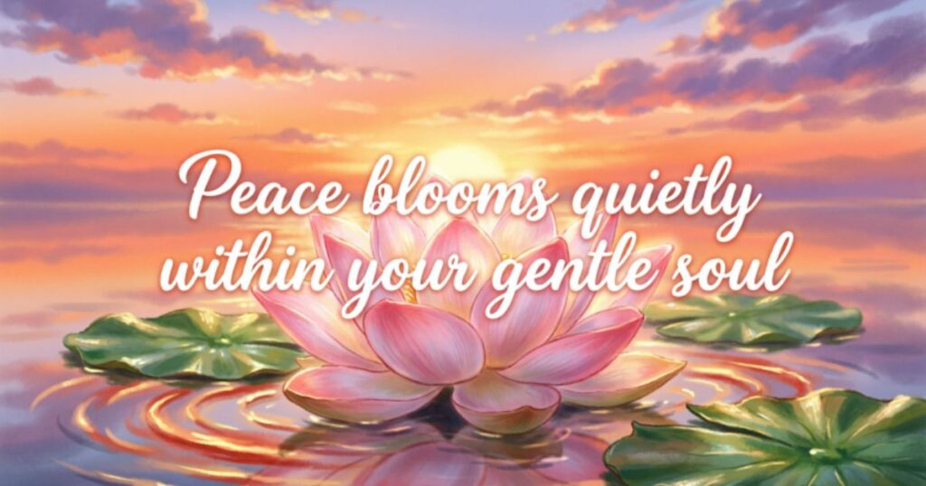 SPIRITUAL LOTUS QUOTES ABOUT INNER PEACE AND CALM
