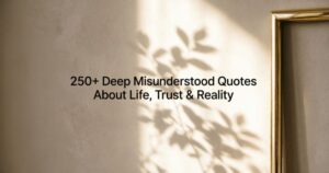 250+Deep Misunderstood Quotes About Life, Trust & Reality 