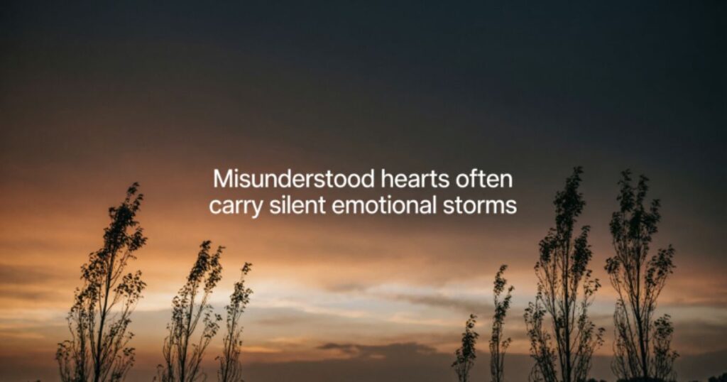DEEP MISUNDERSTANDING QUOTES ABOUT LIFE AND HUMAN EMOTIONS

